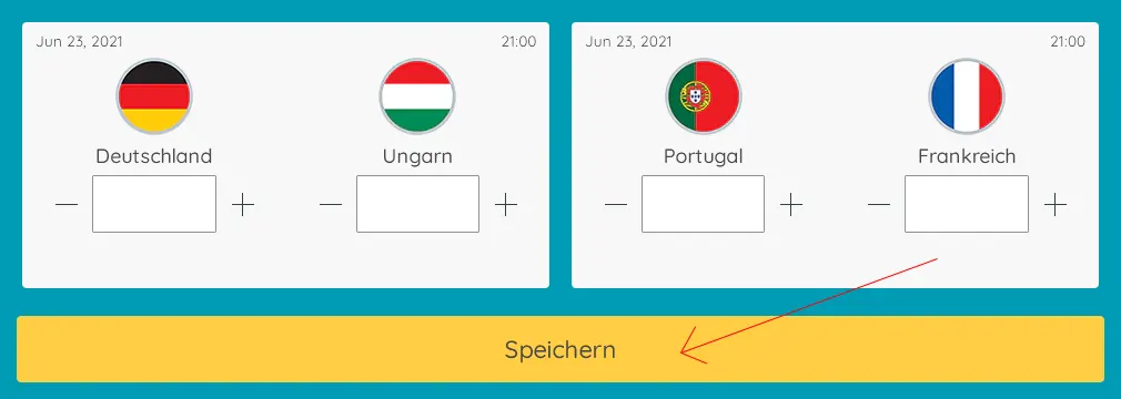 Speichern nicht vergessen!